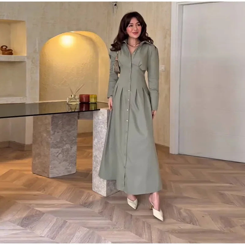 The Alouette Chic Single-Breasted Dress