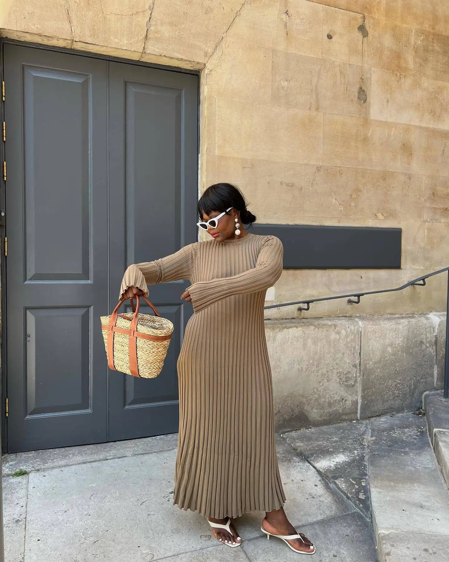 Isolde Elegant Loose Knit Dress