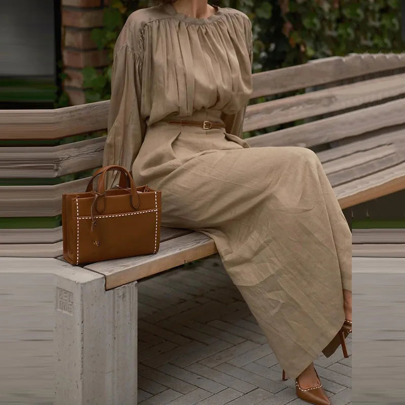 The Ophelia O-neck Skirt Set