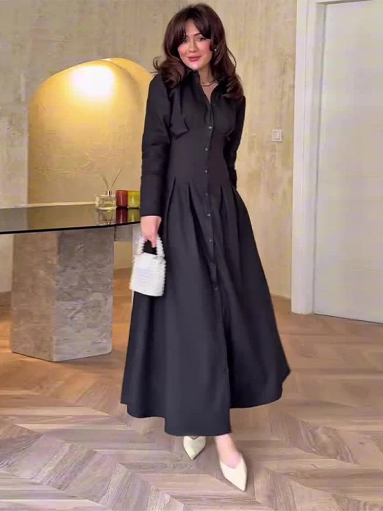 The Alouette Chic Single-Breasted Dress