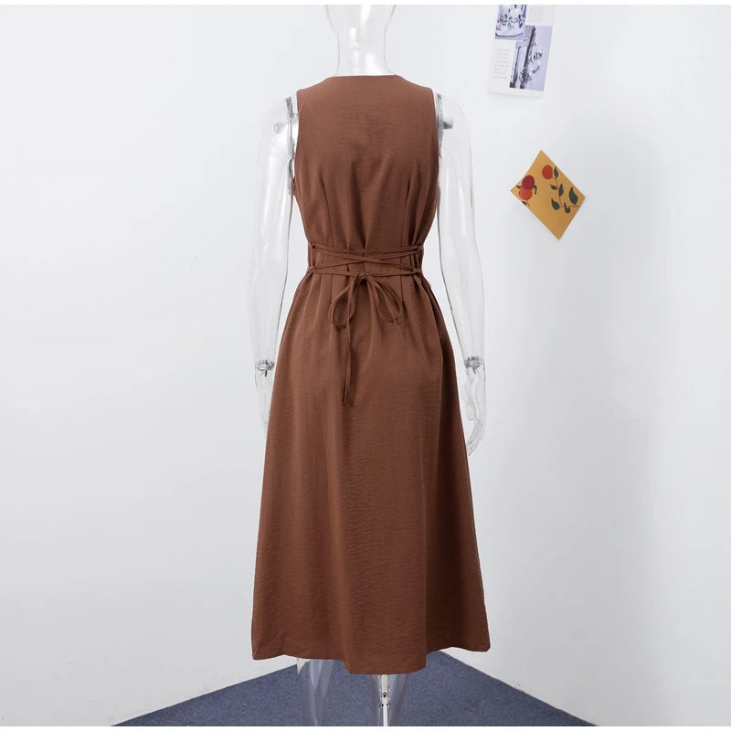 Marivelle Lace-Up Resort Dress