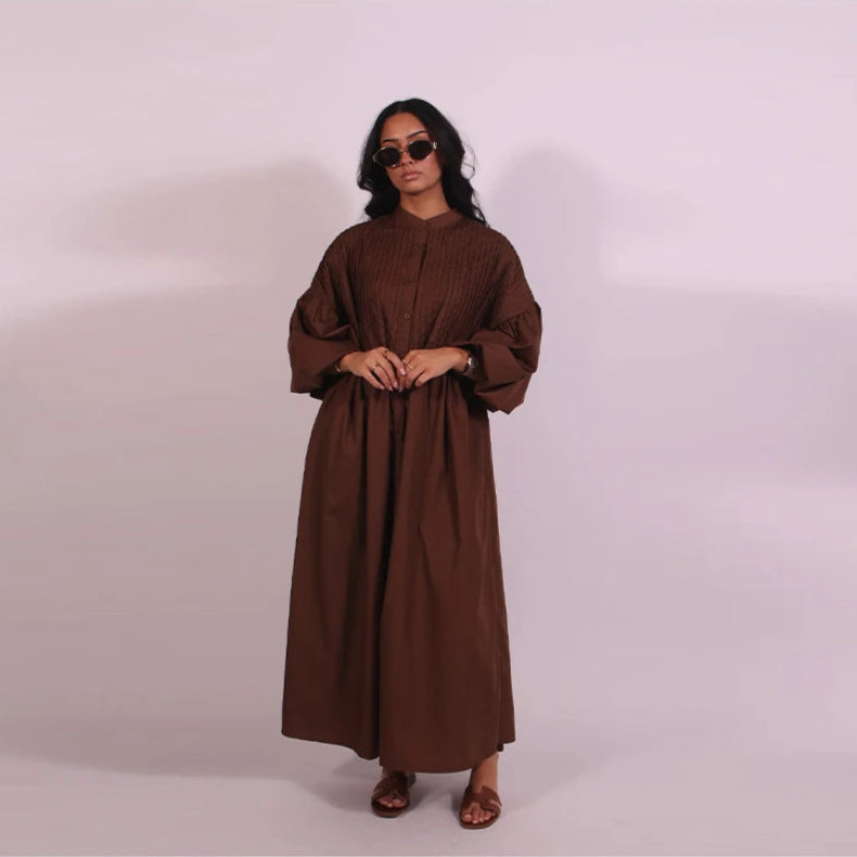 Mireille Casual Chic Lantern Sleeve Dress