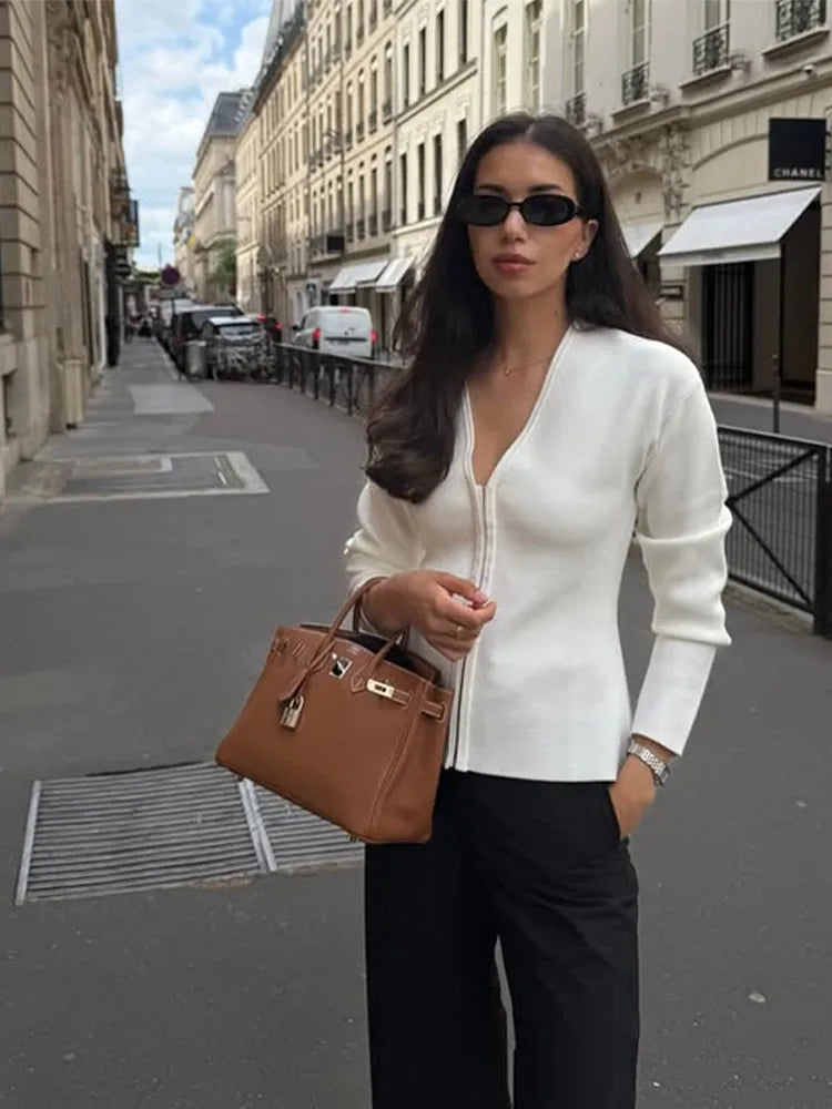 The Colette Zip-Up Cardigan