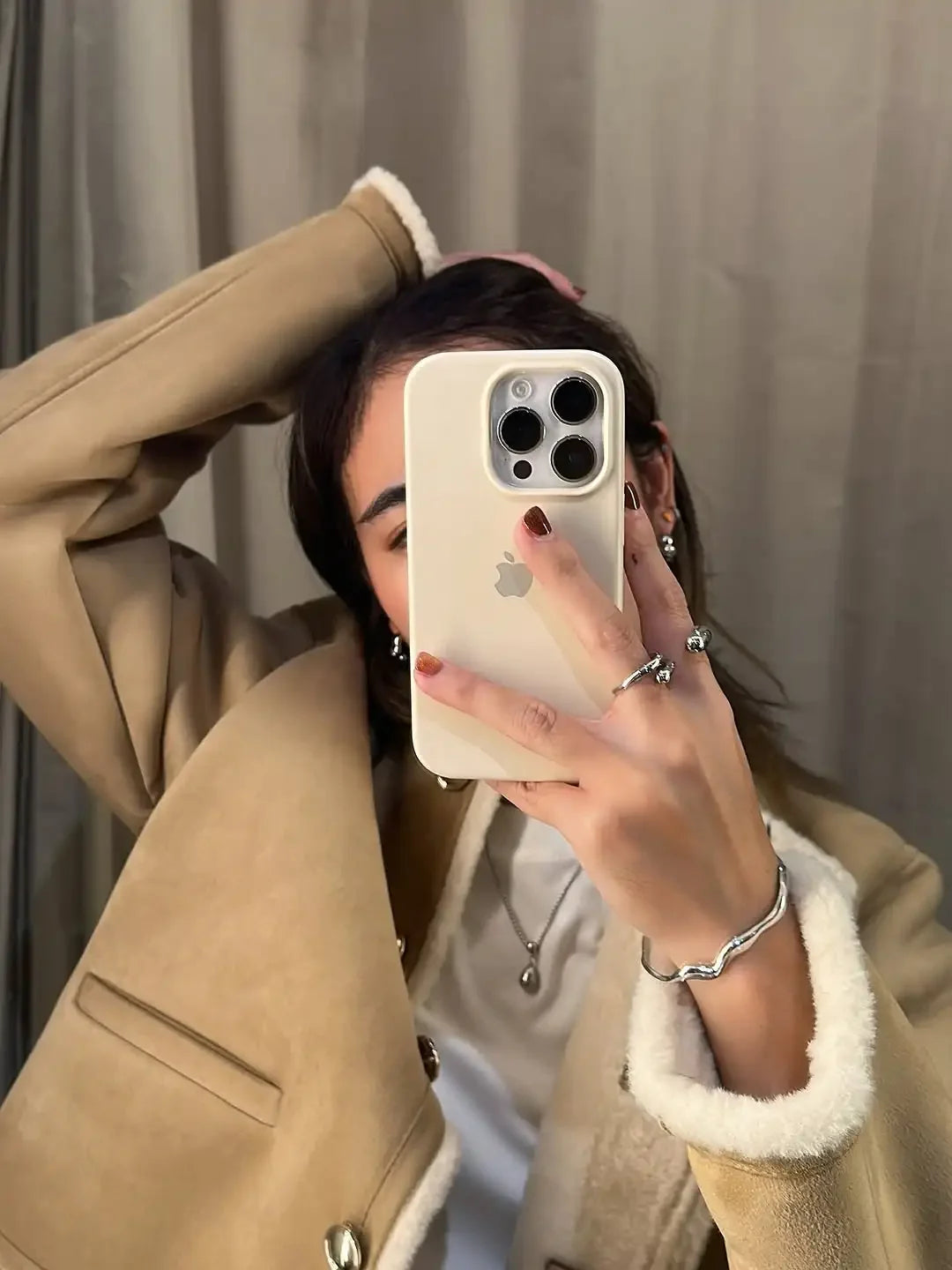 The Adriane Coat – Round Neck Wool Blend Jacket