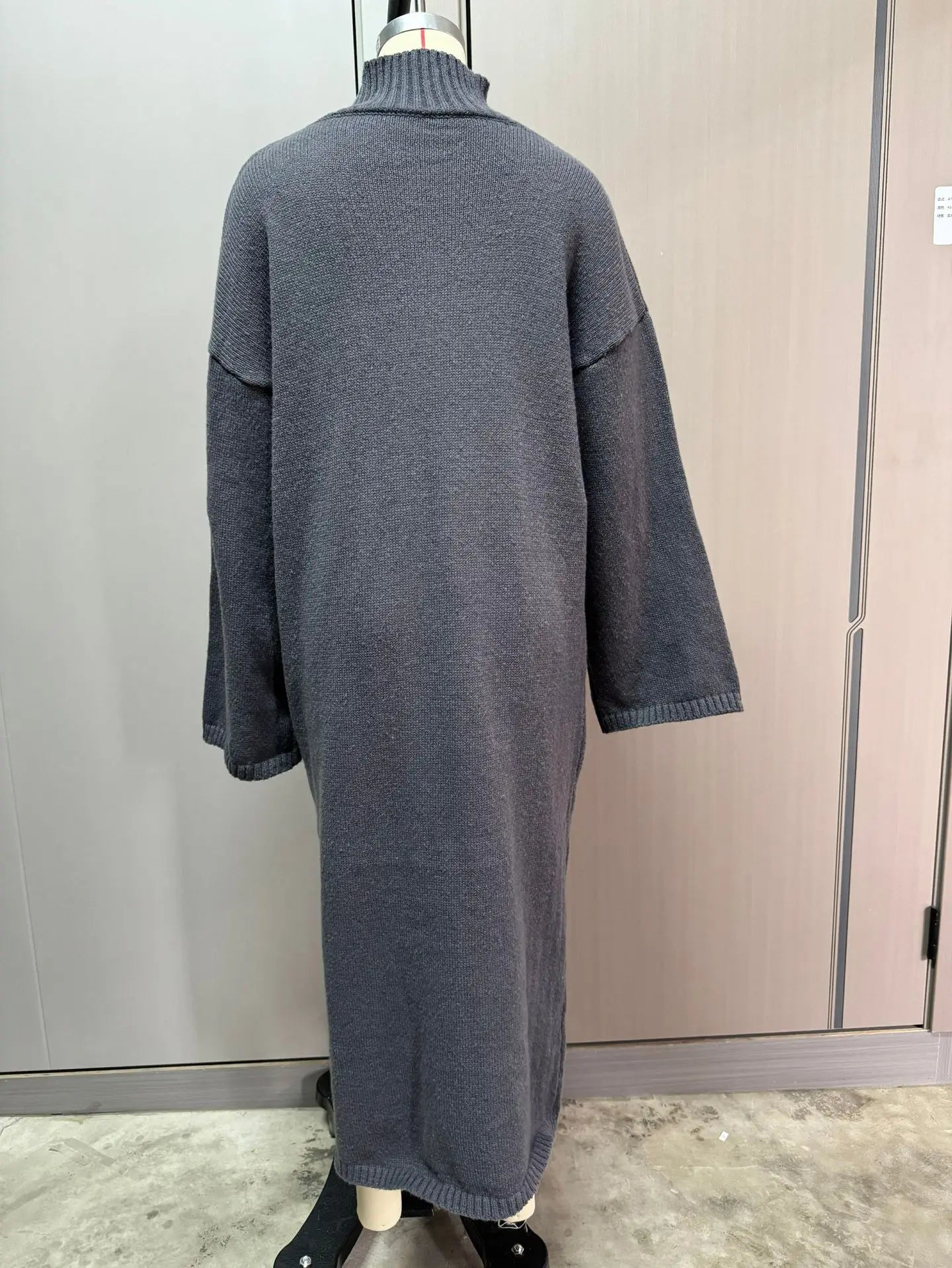 Long Knit Dress with Gentle Hug Silhouette