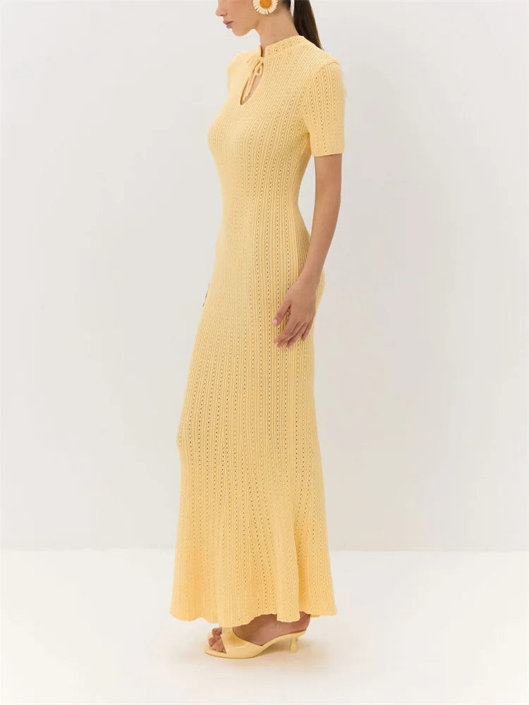 Vivienne Lace-Knit Maxi