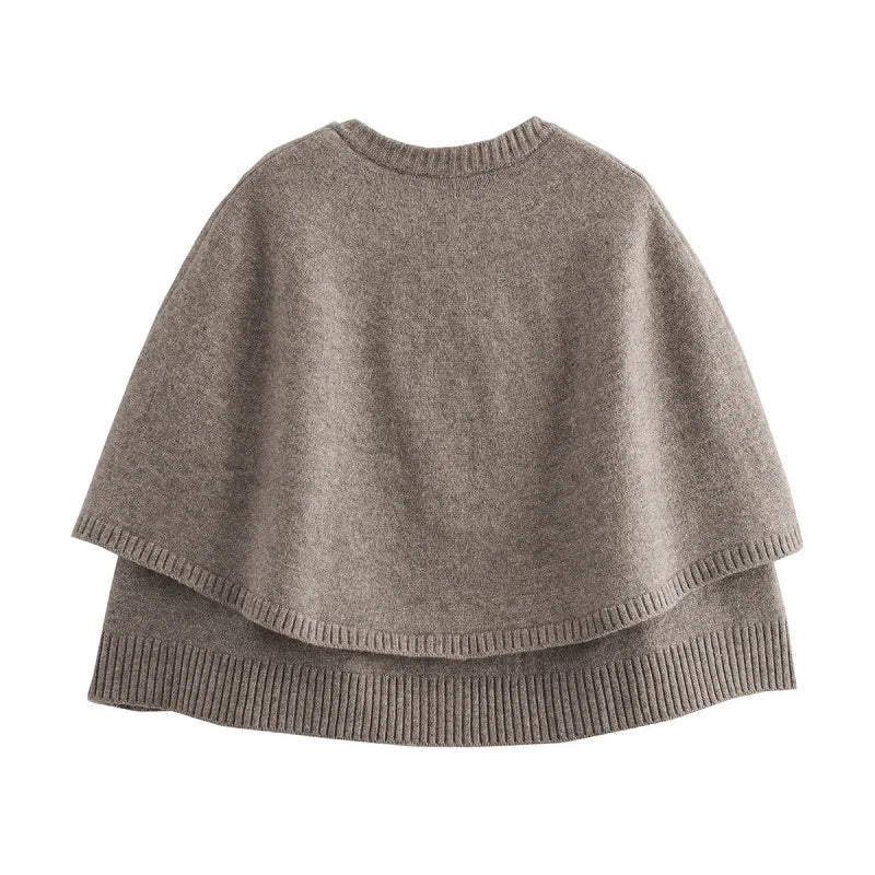 Eveline Elegant Cape Knitwear