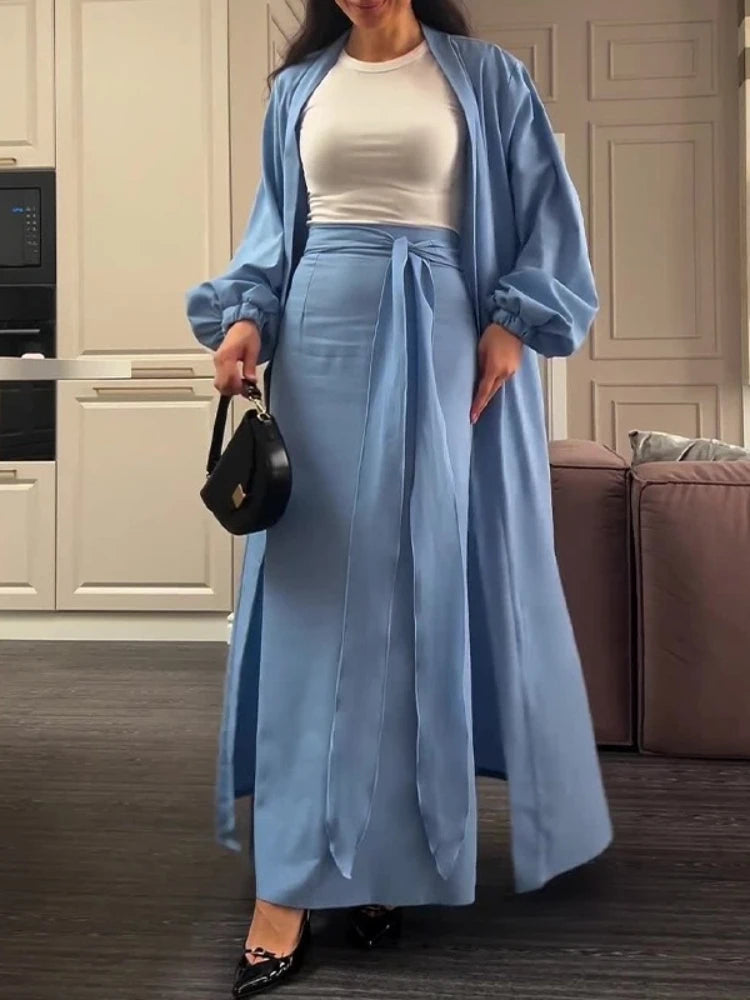 The Liora Regal Robe & Skirt Set