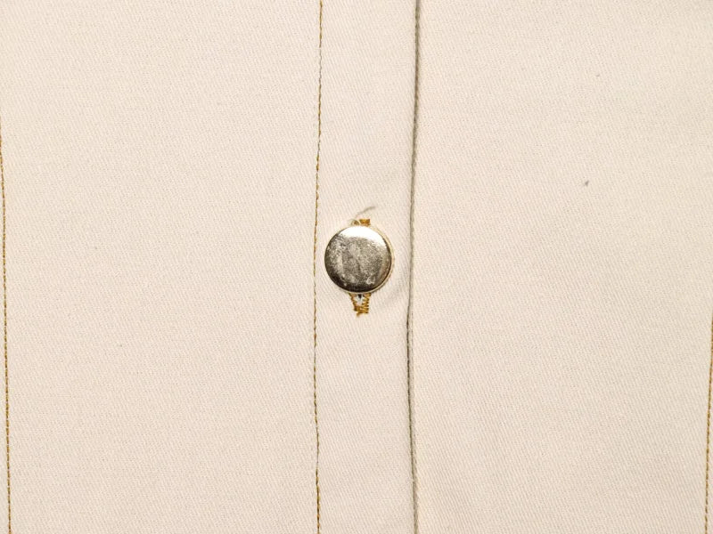The Evette Ruched Denim Midi in Beige