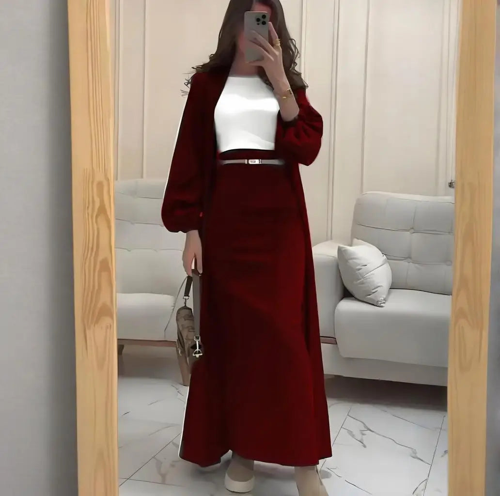 The Liora Regal Robe & Skirt Set
