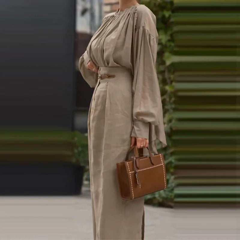 The Ophelia O-neck Skirt Set
