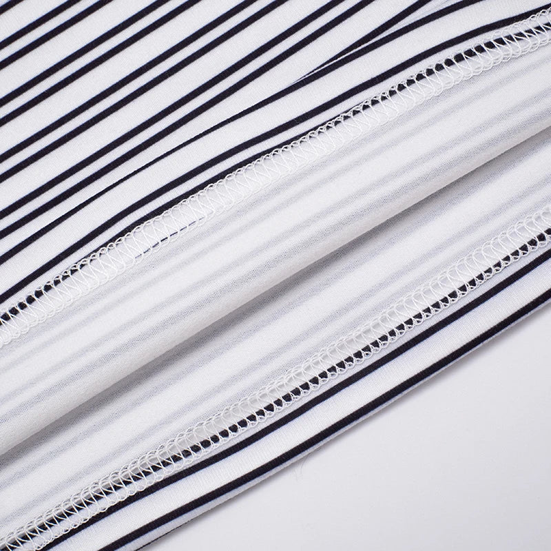 The Marivelle Tee – Striped Fitted Long-Sleeve