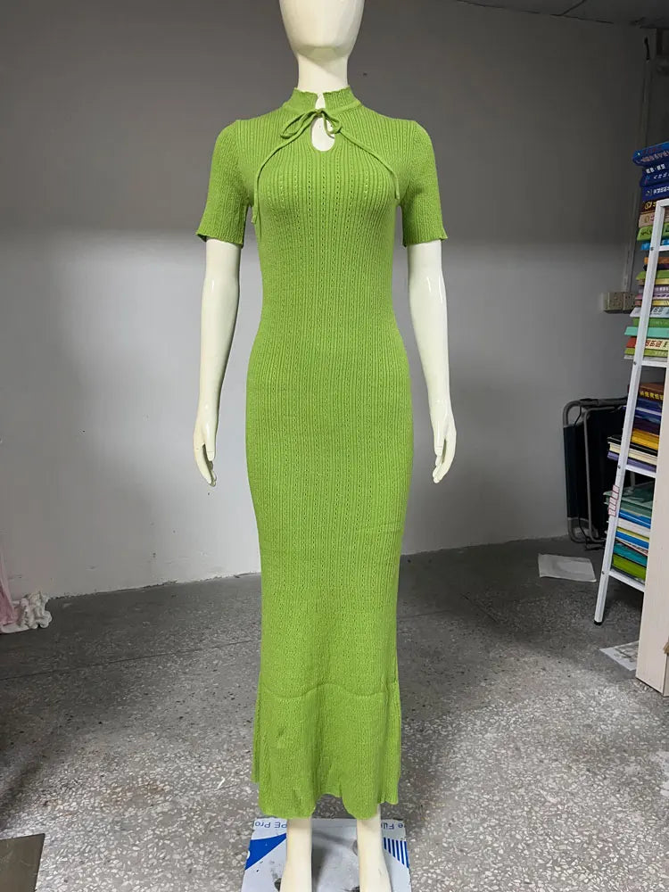 Vivienne Lace-Knit Maxi