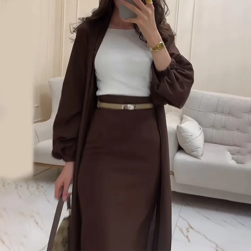 The Liora Regal Robe & Skirt Set