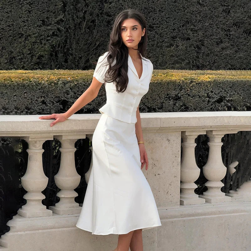 Rosaline A-line Skirt & Top Set