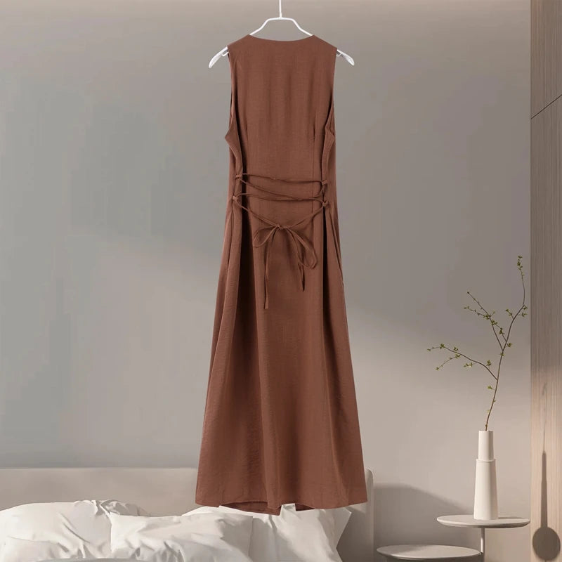 Marivelle Lace-Up Resort Dress