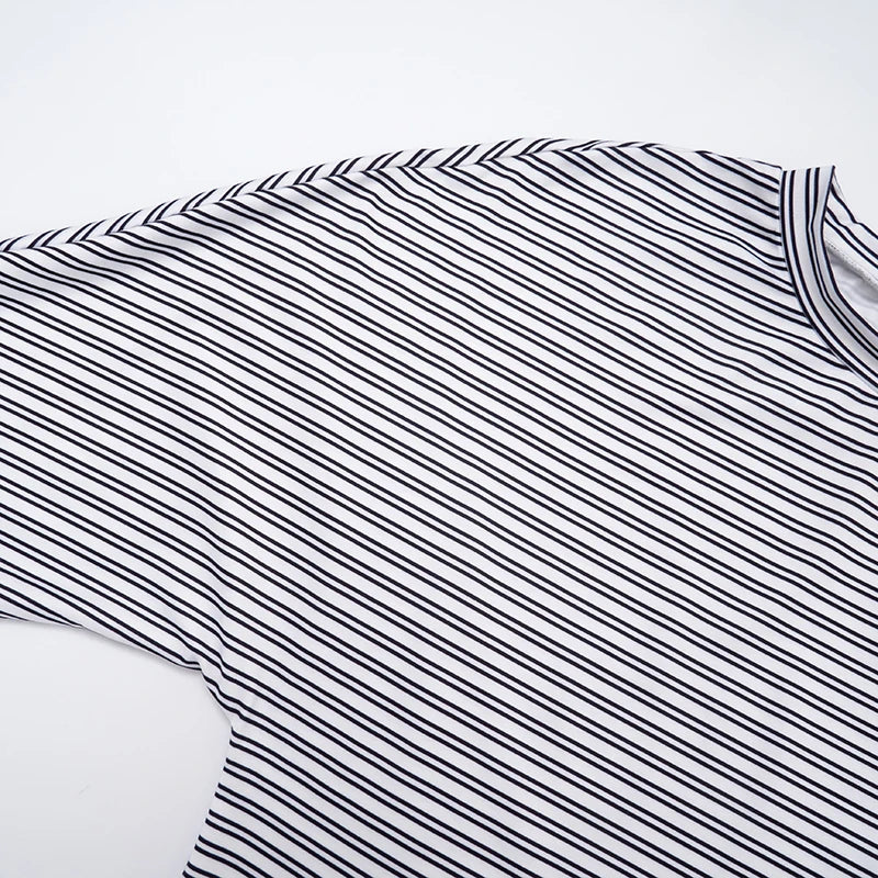 The Marivelle Tee – Striped Fitted Long-Sleeve