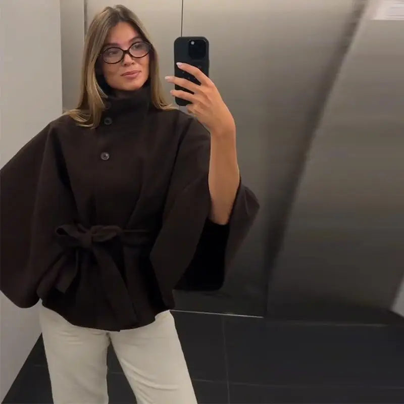 Sabine 1975 Classic Wool Blend Cape