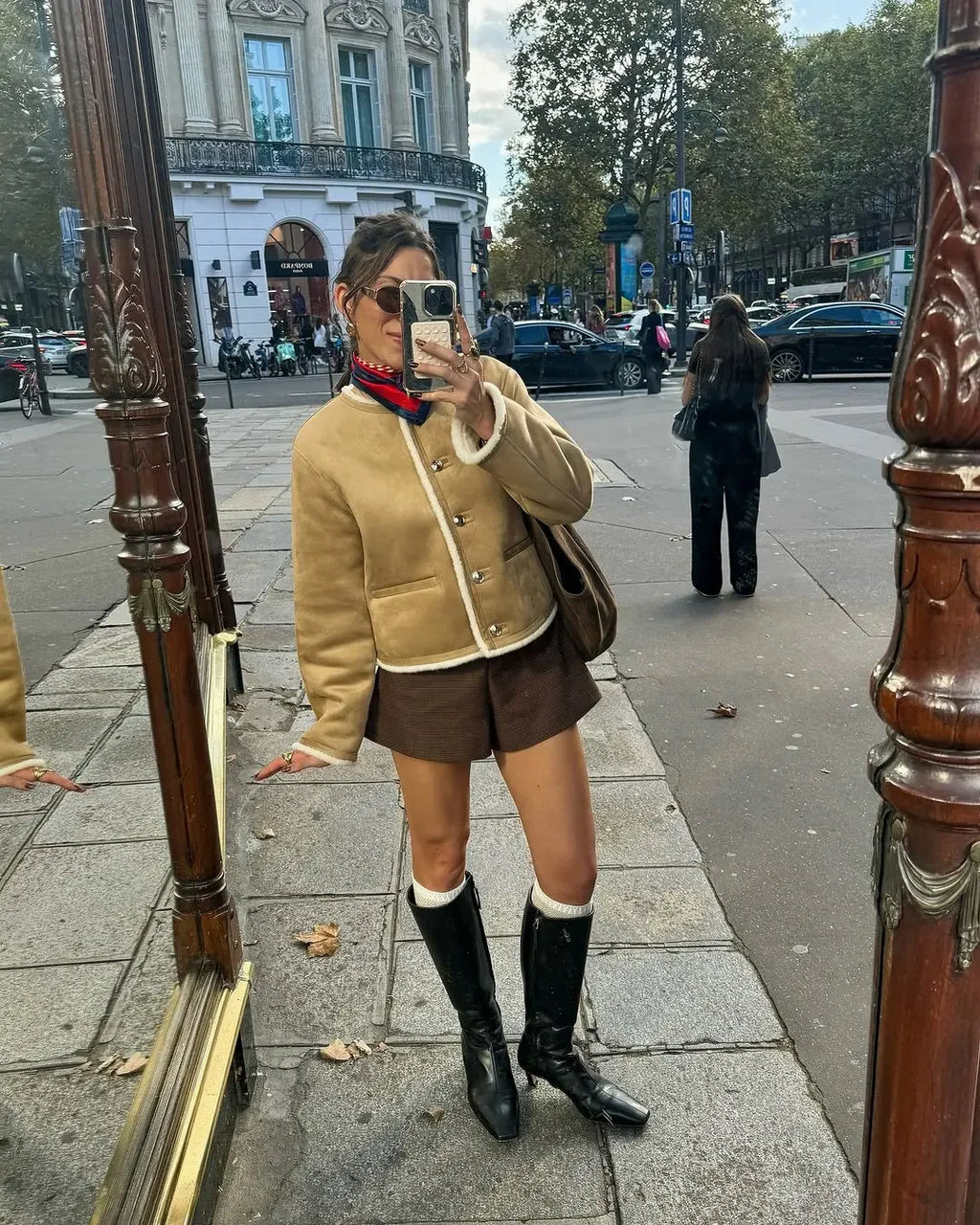 The Adriane Coat – Round Neck Wool Blend Jacket