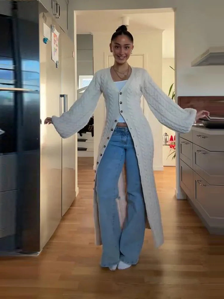 The Camille Dress - Tailored Knit Cardigan Midi