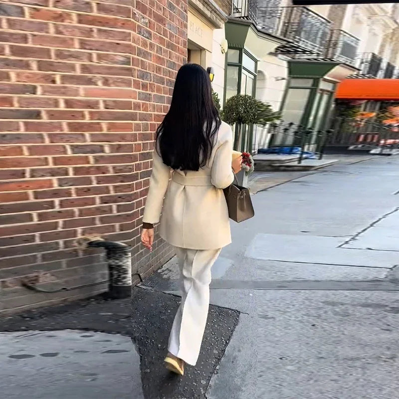 Frosted Cloud Coat– Dreamy Lace-Up Luxury