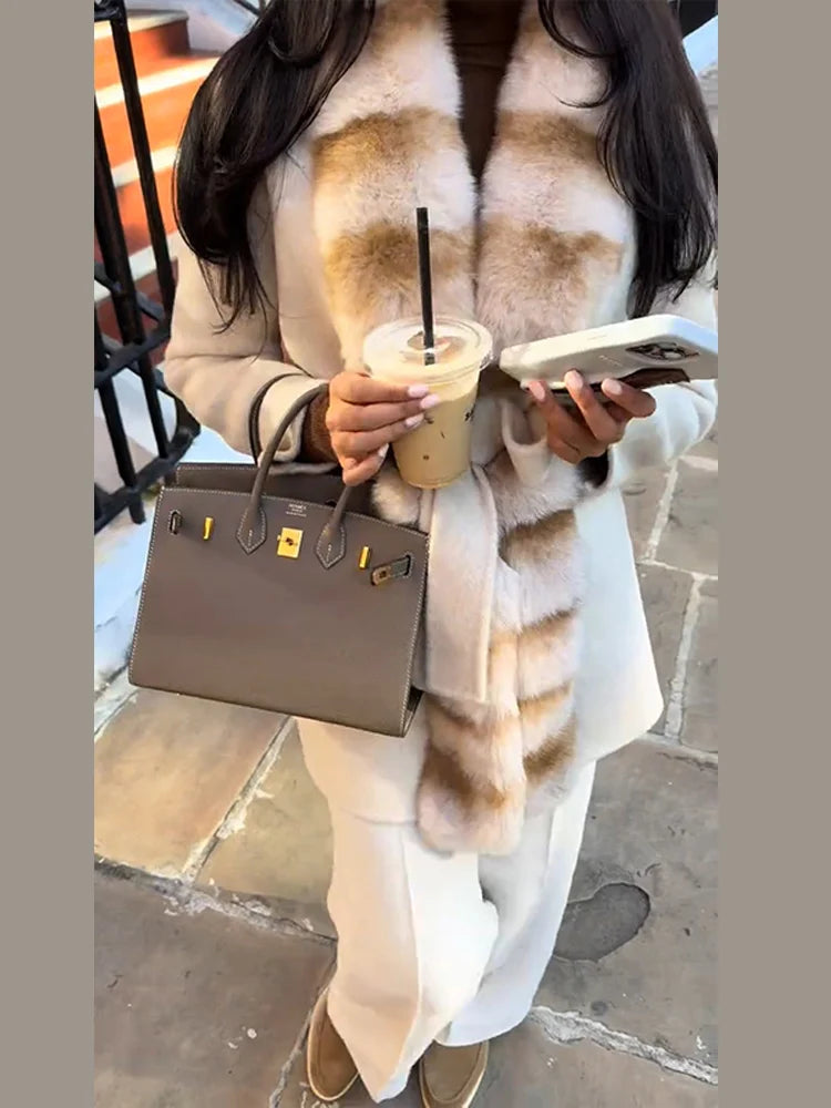 Frosted Cloud Coat– Dreamy Lace-Up Luxury