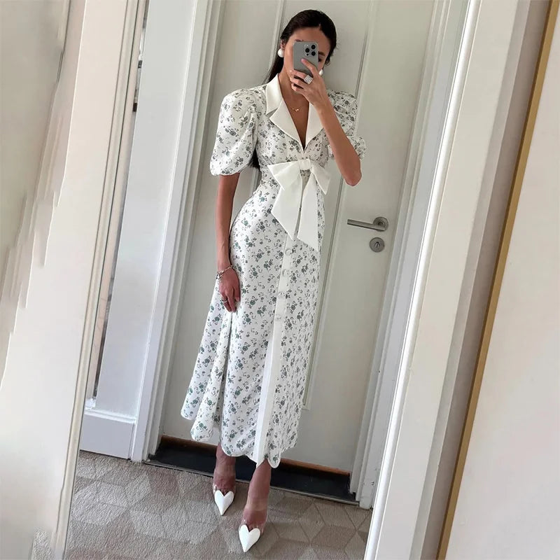 Ella-Louise  — White-hem Floral Midi