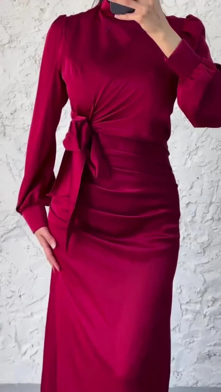 Lysandra Slim Satin Evening Dress