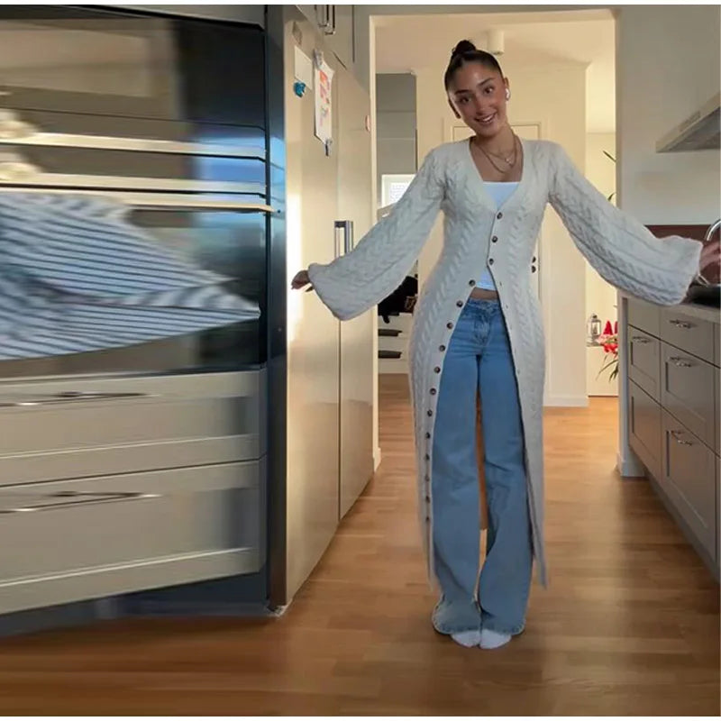 The Camille Dress - Tailored Knit Cardigan Midi