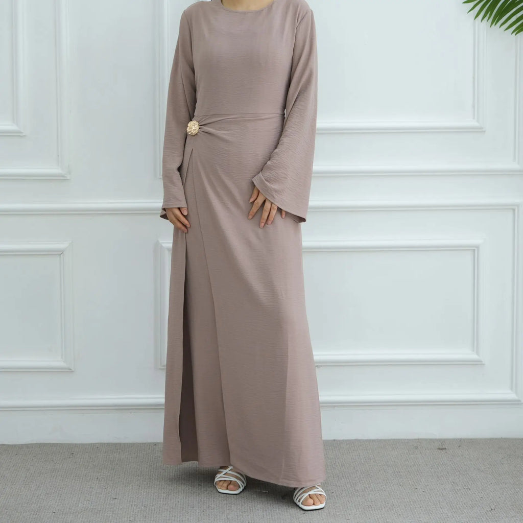 Arabic-Inspired Flow Robe with Draped Silhouette