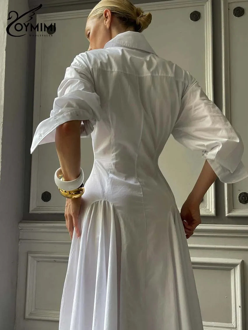 [Celestine Lapel Maxi Dress]