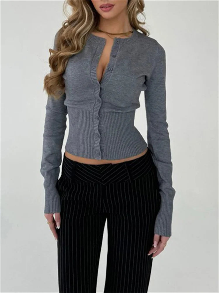 The Coralie Cardigan – Slim Ribbed Knit