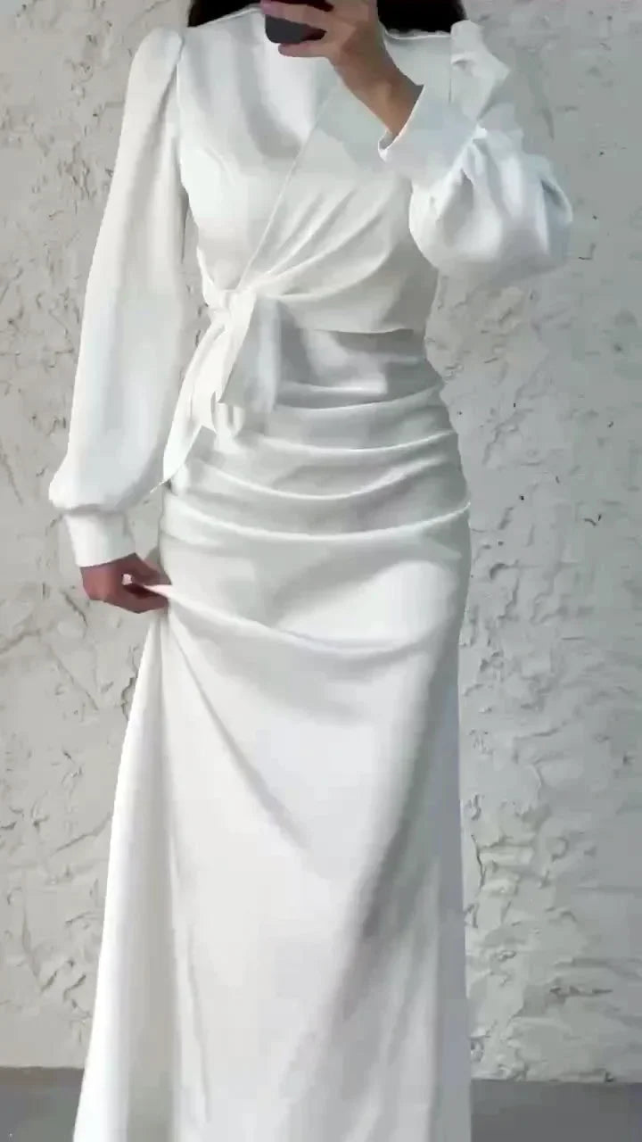 Lysandra Slim Satin Evening Dress