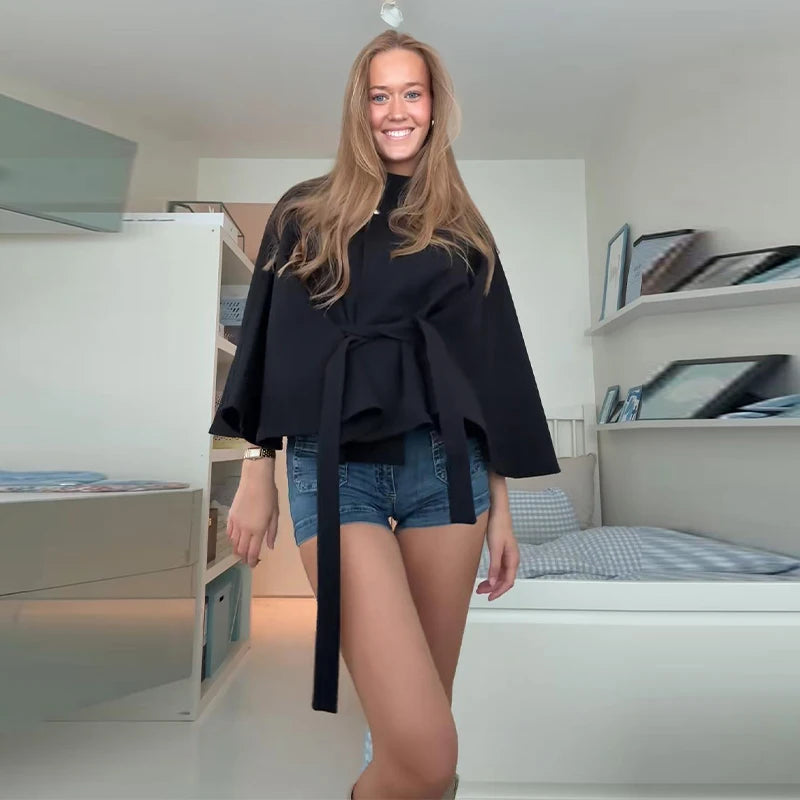 Sabine 1975 Classic Wool Blend Cape