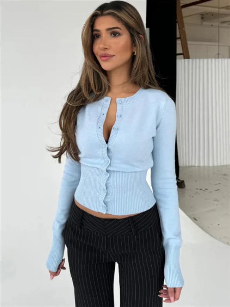 The Coralie Cardigan – Slim Ribbed Knit