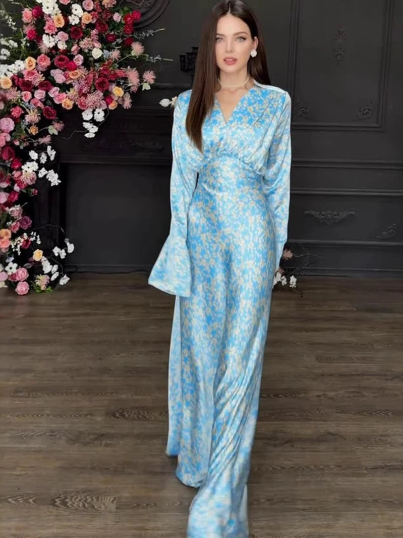 The Miralyn Maxi– Floral Pattern with Sculpted Waist