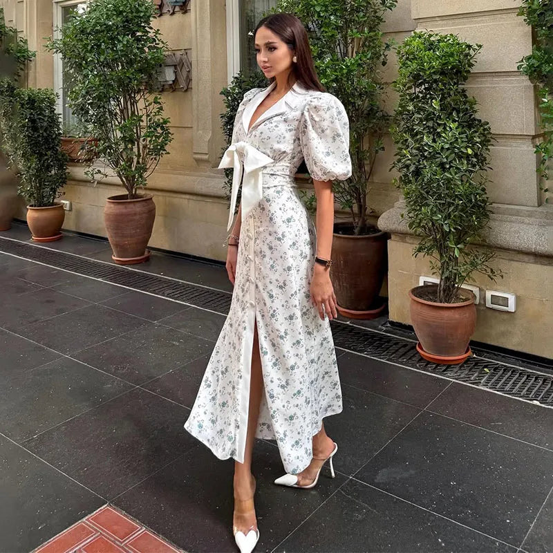 Ella-Louise  — White-hem Floral Midi