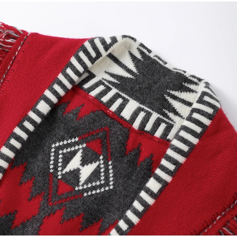 Pattern Knit with Lace-Up Front