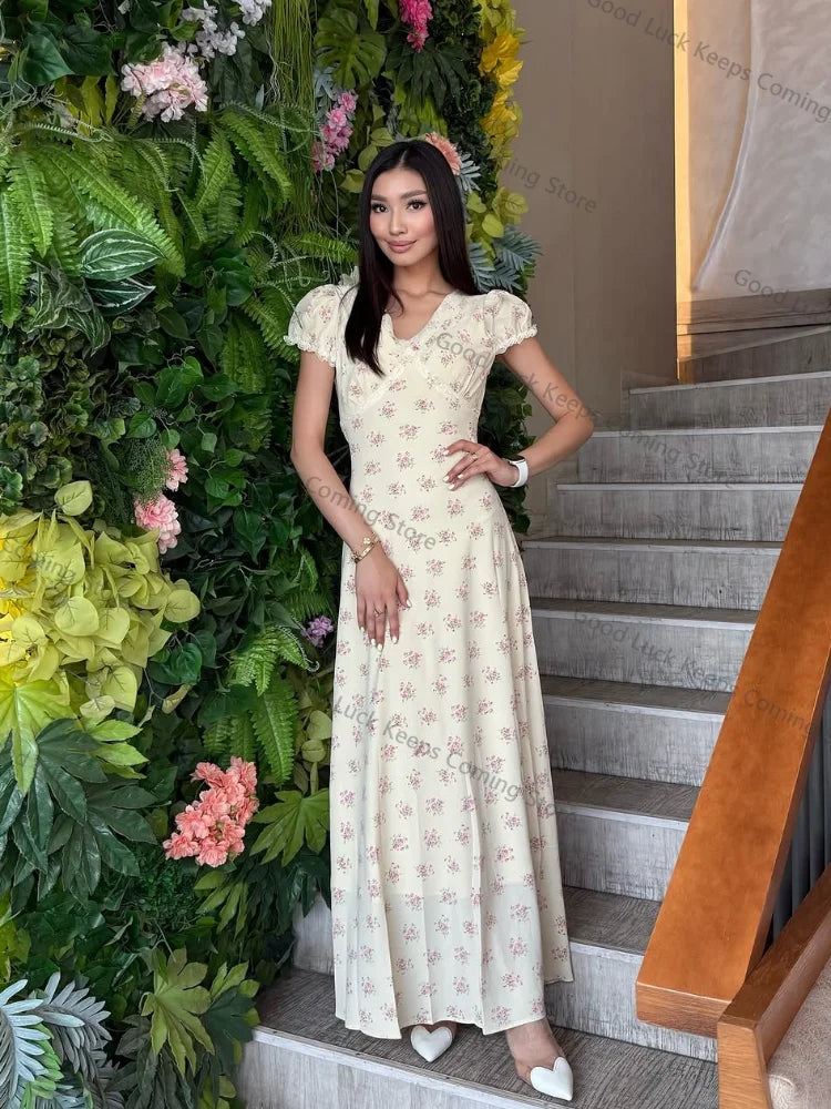 Buttercup Trail — Lacy Tie-Back Maxi