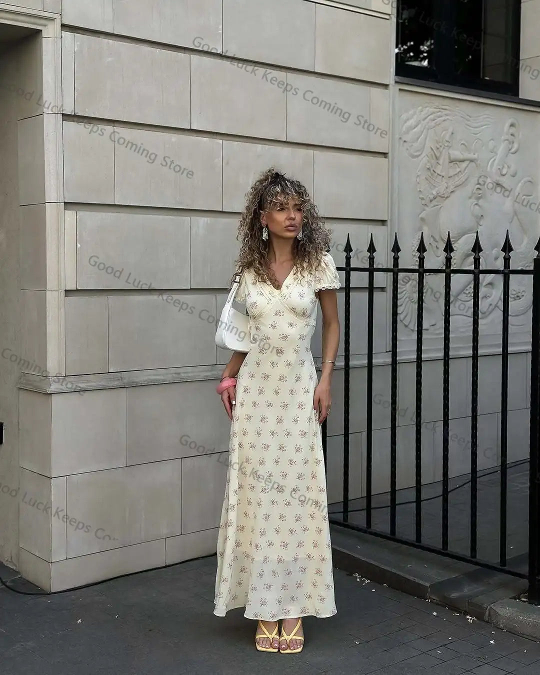 Buttercup Trail — Lacy Tie-Back Maxi