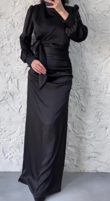Lysandra Slim Satin Evening Dress