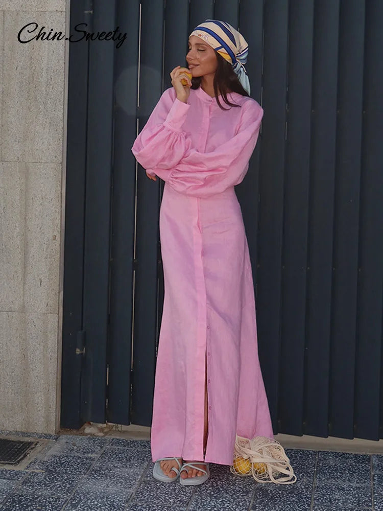 [The Veyra Timeless Button-Front Dress]