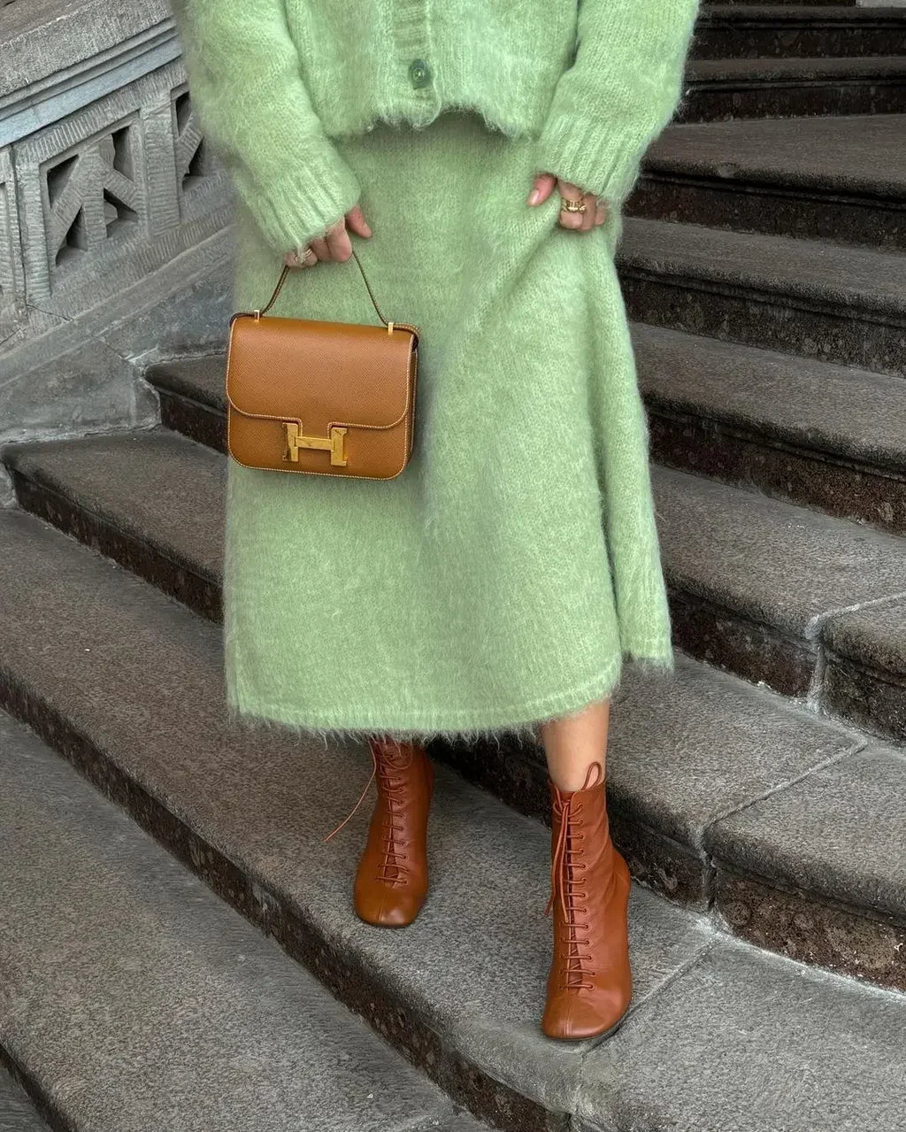 The Adrastine Set – Single-Breasted Knit Co-ord