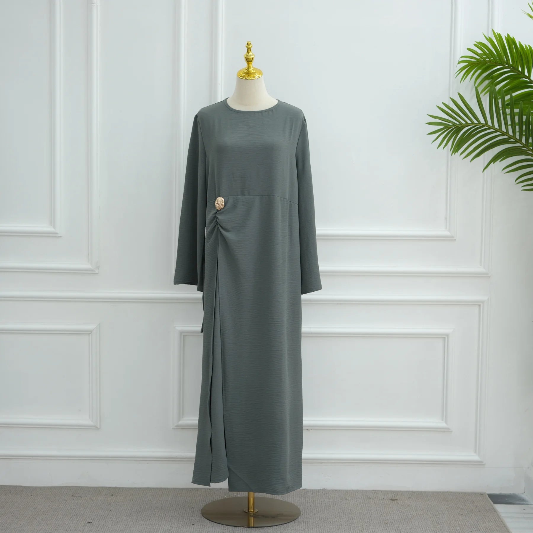 Arabic-Inspired Flow Robe with Draped Silhouette