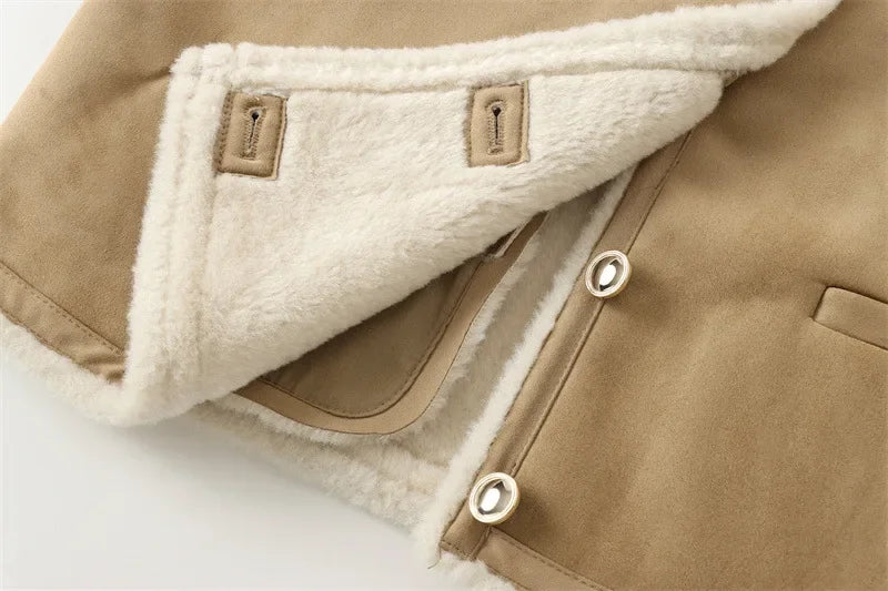 The Adriane Coat – Round Neck Wool Blend Jacket