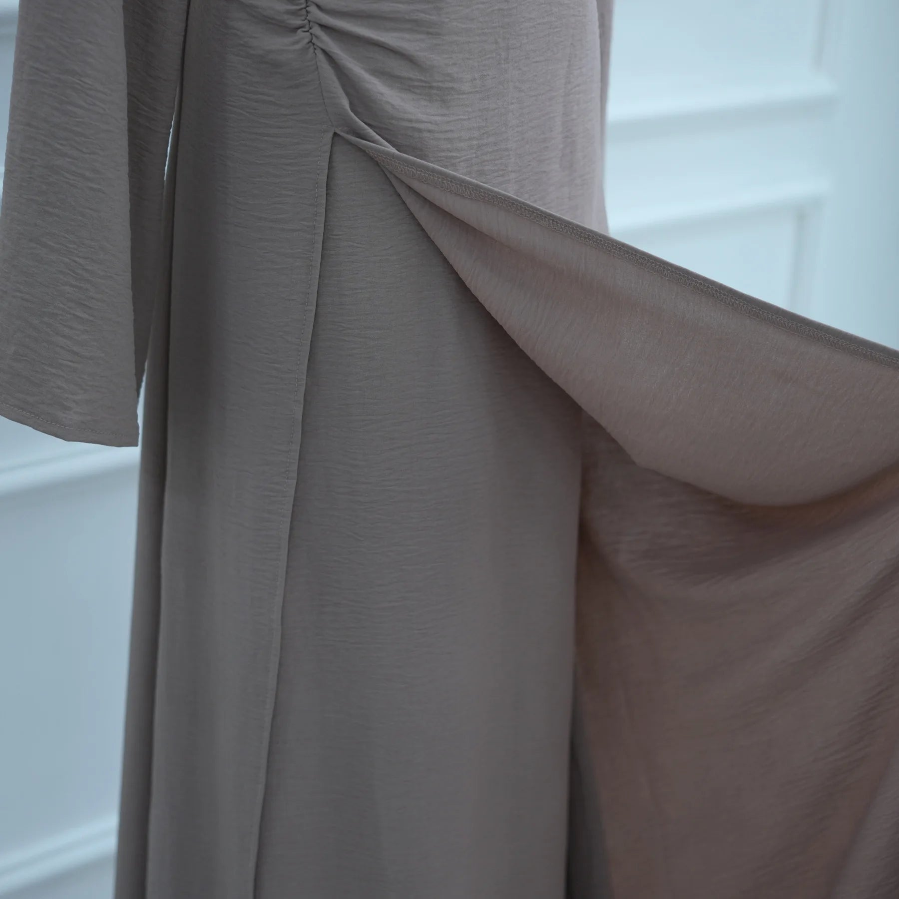 Arabic-Inspired Flow Robe with Draped Silhouette