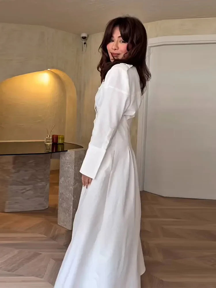 The Alouette Chic Single-Breasted Dress