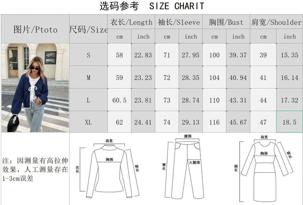The Adélise Cardigan – Bow-Tied V-Neck Knit