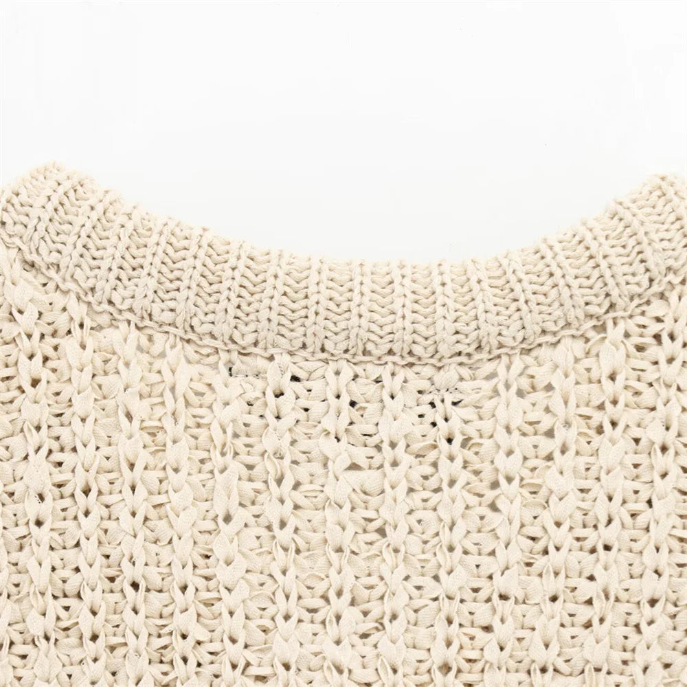 Amélise Sheer Yarn Bow Blouse