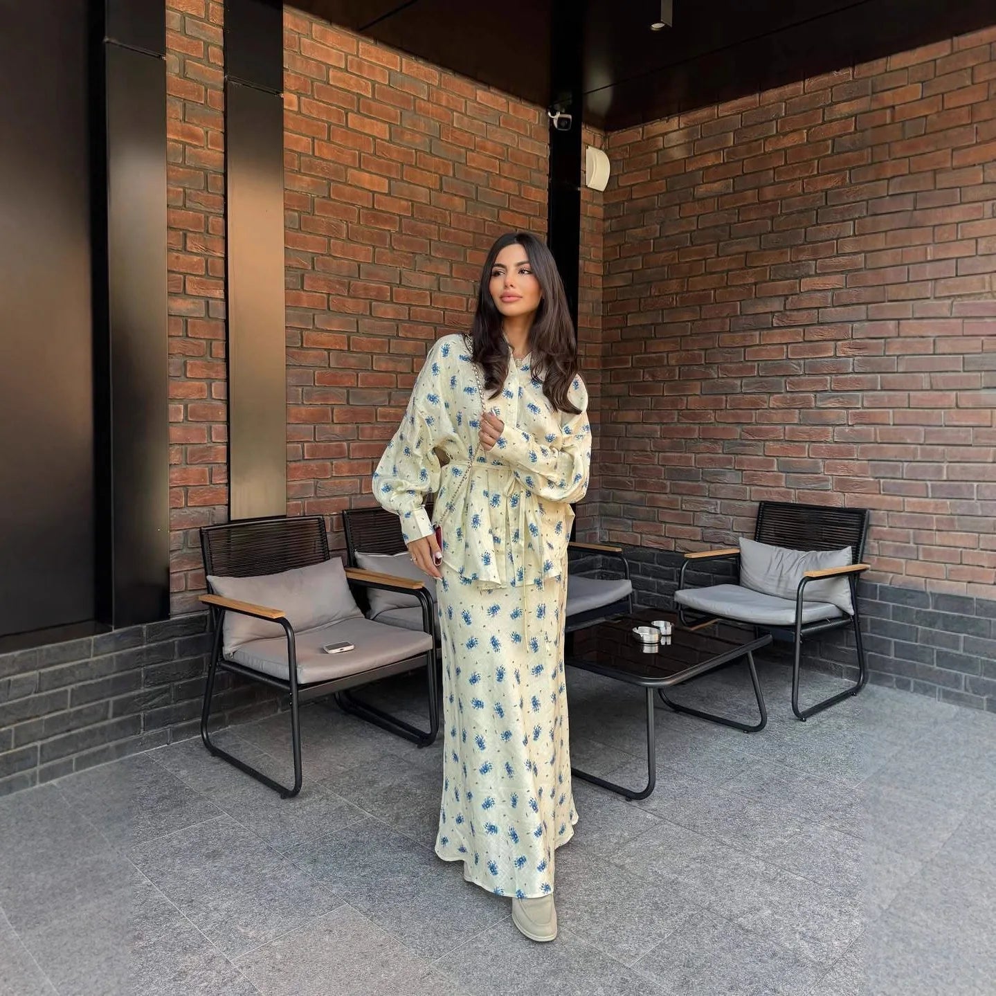 Blossom Vale— Long-Sleeve Floral Maxi Set